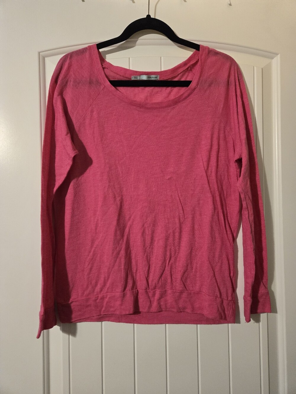 Maurices Women’s Long-Sleeve Scoop Neck Top - Pink